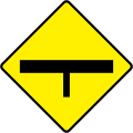 T-intersection with a major road