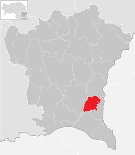 Lage der Gemeinde Tieschen im Bezirk Südoststeiermark (anklickbare Karte)