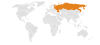 Location map for Burundi and Russia.