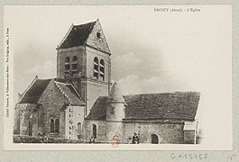 Carte postale de l'église vers 1910.