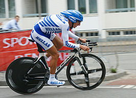 Ioannis Tamouridis tijdens het Wereldkampioenschap tijdrijden 2011 in Kopenhagen