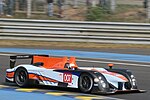 Christian Klien à bord de l'Aston Martin AMR-One lors de la journée test des 24 Heures du Mans 2011.