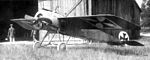 Le Fokker Eindecker M.5K/MG no E.5/15 de Kurt Wintgens, piloté par ce dernier le 1er juillet 1915, lors du premier combat aérien remporté par un avion équipé d'une mitrailleuse synchronisée.