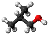 Ball-and-stick model of isobutanol