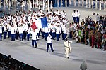 Entrée de la délégation française lors de la cérémonie d'ouverture.