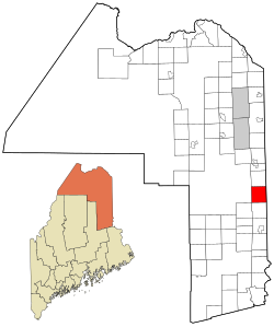 Location of Monticello, Maine