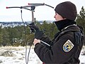 Image 17Wildlife officer tracking radio-tagged mountain lion (from Radio)