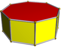 An octagonal prism contains two octagonal faces.