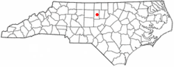 Location of Haw River, North Carolina