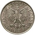 Złoty-Münze mit der von 1927 bis 1939 sowie seit 1989 geprägten Darstellung