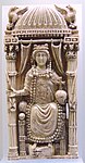 Diptych Leaf with a Byzantine Empress; 6th century; ivory with traces of gilding and leaf; height: 26.5 cm (10.4 in); Kunsthistorisches Museum (Vienna, Austria)[276]