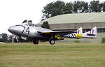 Flygvärdig Vampire Mk. 11 under Kemble Air Day, Gloucestershire, England, 2004