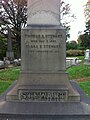 Obelisk headstone for Thomas and Clara Stewart at Woodlands Cemetery