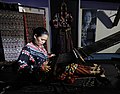 Image 18A Tboli woman weaving t'nalak from South Cotabato. (from Culture of the Philippines)