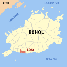 Loay na Bohol Coordenadas : 9°36'N, 124°1'E