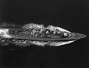 Aerial view of Leander-class frigate HMS Penelope (F127), 18 May 1970 (IWM HU 129947)