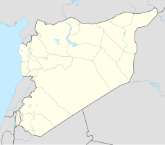 Mapa konturowa Syrii, u góry znajduje się punkt z opisem „Charab Nas”