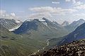 Park Narodowy Jotunheimen widok z drogi na szczyt Galdhopiggen od strony schroniska Spiterstulen