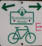 Beschilderung der Fahrradstrecke