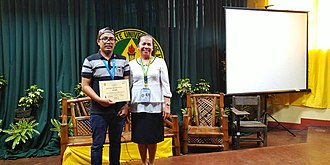 Froy with Director of Sentro ng Wika at Kultura, Dr. Lourdes Bascuña