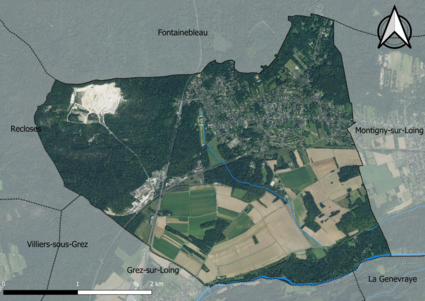 Carte orhophotogrammétrique de la commune.