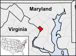 ワシントンD.C.の位置の位置図