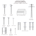 types of transmission towers used. Most of them were manufactured in Germany and transported to ireland