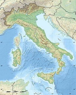 Capodimontes läge i Italien