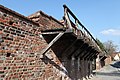 Offener Wehrgang aus Holz auf der Stadtmauer von Delitzsch