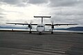 En Dash 8 på Framnes lufthavn. Denne uka er det 1 år til Framnes legges ned