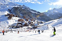 La station de Méribel-Mottaret en hiver.