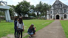 Participants at Bombon Church in Bombon, Camarines Sur