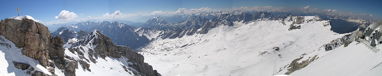 Panorama z Zugspitze