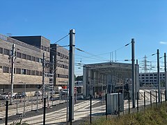 Vue des bâtiments.