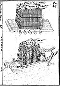 Chinese fire ships from the Wujing Zongyao