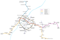 Les lignes du métro et du prémétro de Bruxelles.