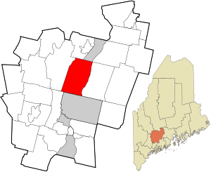 Location in Kennebec County and the state of Maine.