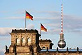 Reichstag roof and Fernsehturm