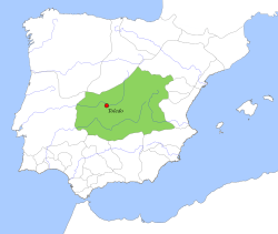 Taifa Kingdom of Toledo, c. 1037.