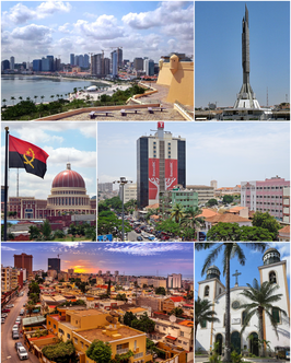 Een collage van Luanda