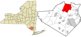 Location in Orange County and the state of New York.