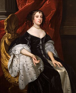 Portret Catharina van Bragança, naar Peter Lely, ca. 1665