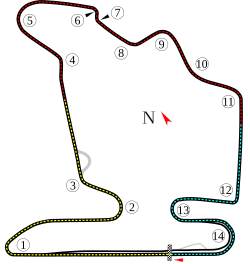 Tata letak sirkuit Hungaroring.