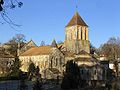 Église Saint-Hilaire de Melle, dans les Deux-Sèvres, classée au patrimoine mondial de l'UNESCO en 1998.