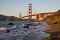 Image 49Bridges, such as Golden Gate Bridge, allow roads and railways to cross bodies of water. (from Transport)