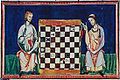 Image 18Some of the earliest examples of chess-related art are medieval illustrations accompanying books or manuscripts, such as this chess problem from the 1283 Libro de los juegos. (from Chess in the arts)