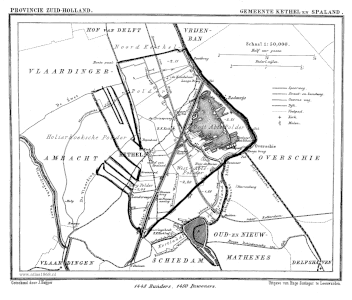 Kaart gemeente Kethel en Spaland