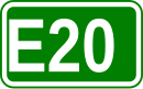 Zeichen der Europastraße 20