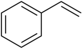 Structuurformule van styreen