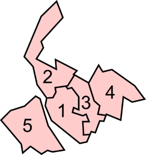 Графства Мерсісайд, адміністрацыйны падзел
